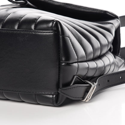 Saint Laurent Calfskin Y Quilted Monogram Small Loulou Backpack Black 10 of 10