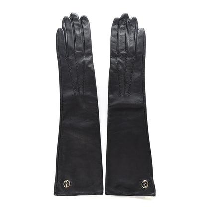 Gucci Nappa Interlocking G Gloves 7 Black 3 of 8