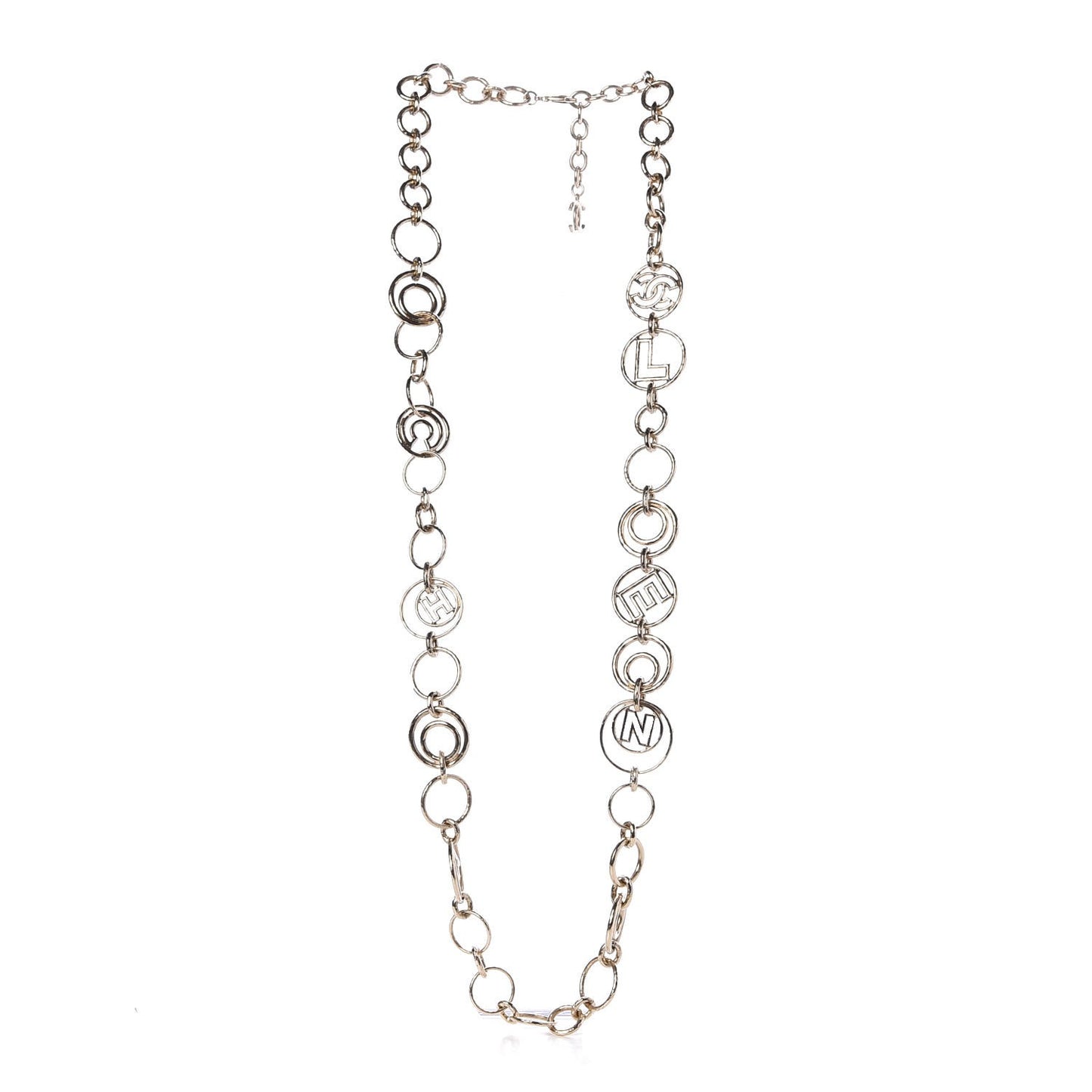 Hoop Cuba Logo Long Necklace Gold