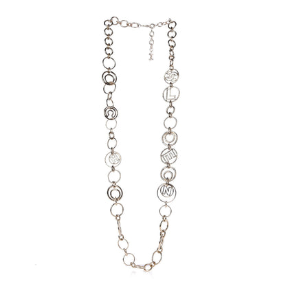 Chanel Hoop Cuba Logo Long Necklace Gold 3 of 7