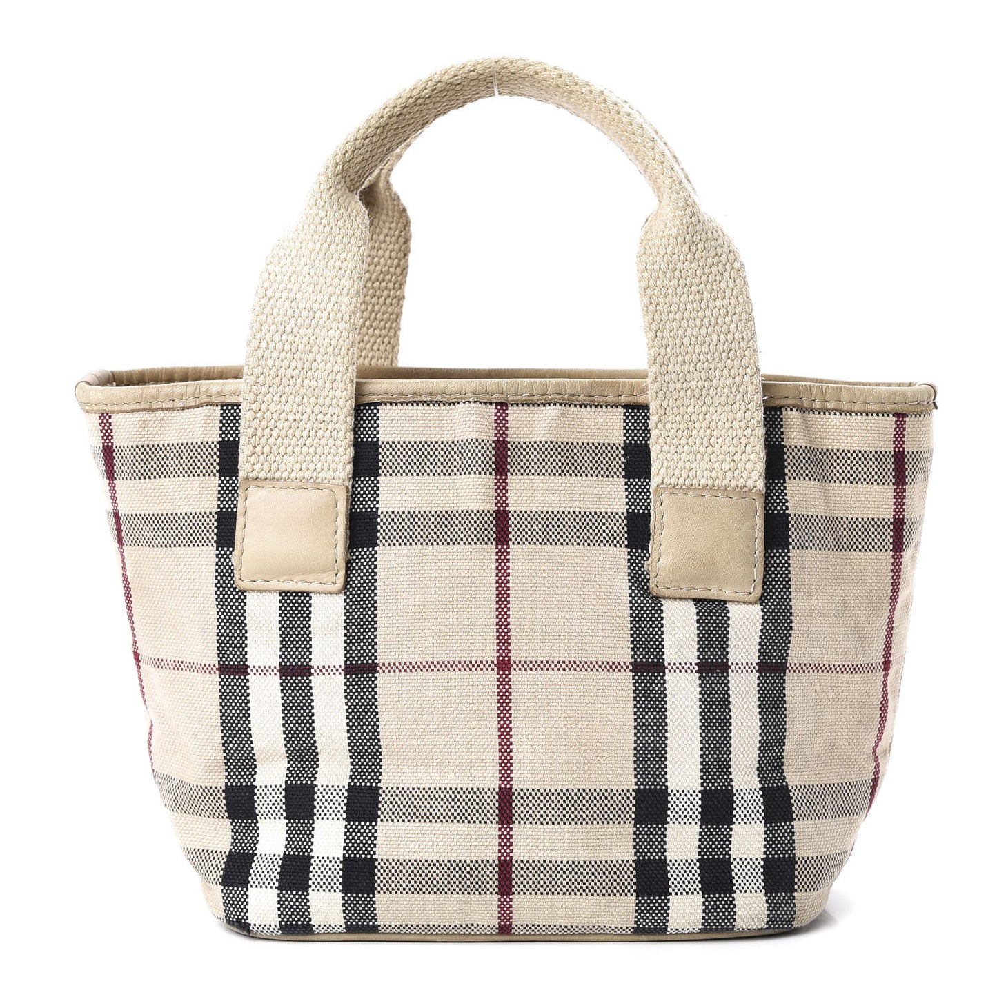 Canvas Vintage Check Mini Tote Beige