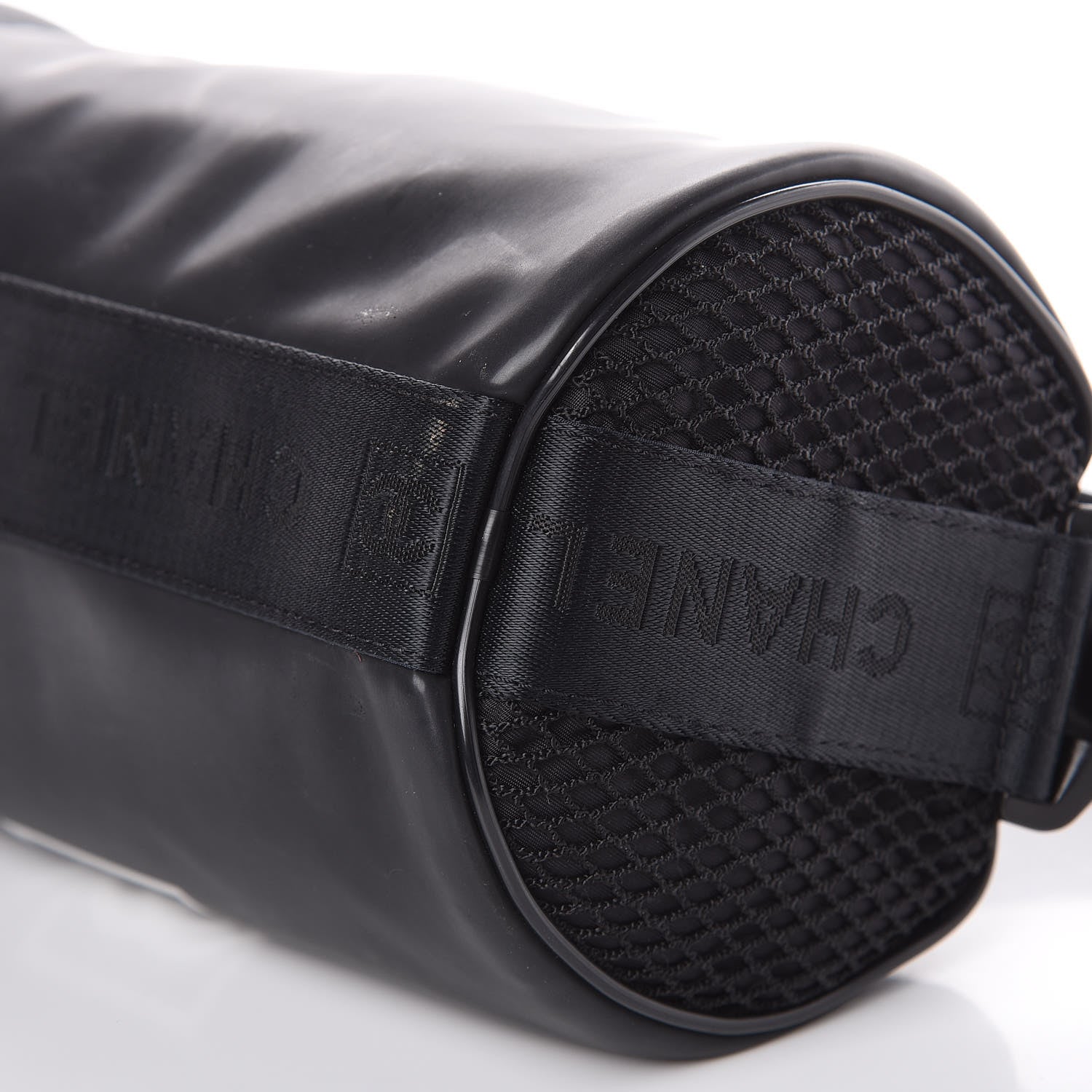 Chanel Rubber Nylon Mesh Small Sport Duffle Black 13 of 13