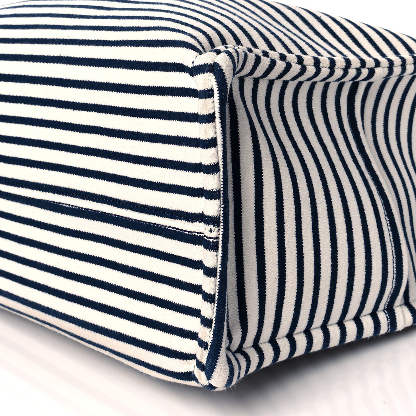 Canvas Calfskin Striped Triomphe Cabas Brown