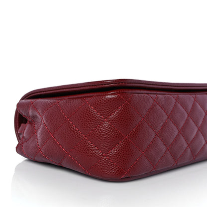 Chanel Caviar Medium Timeless CC Flap Dark Red 7 of 8