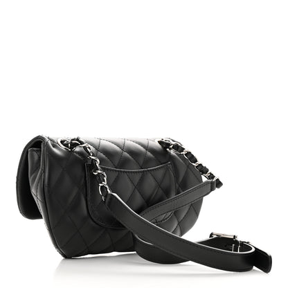Chanel Calfskin Quilted CC Uniform Flap Belt Bag Black 3 of 11
