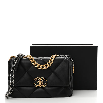 Chanel Lambskin Quilted Medium Chanel 19 Flap Black 11 of 11