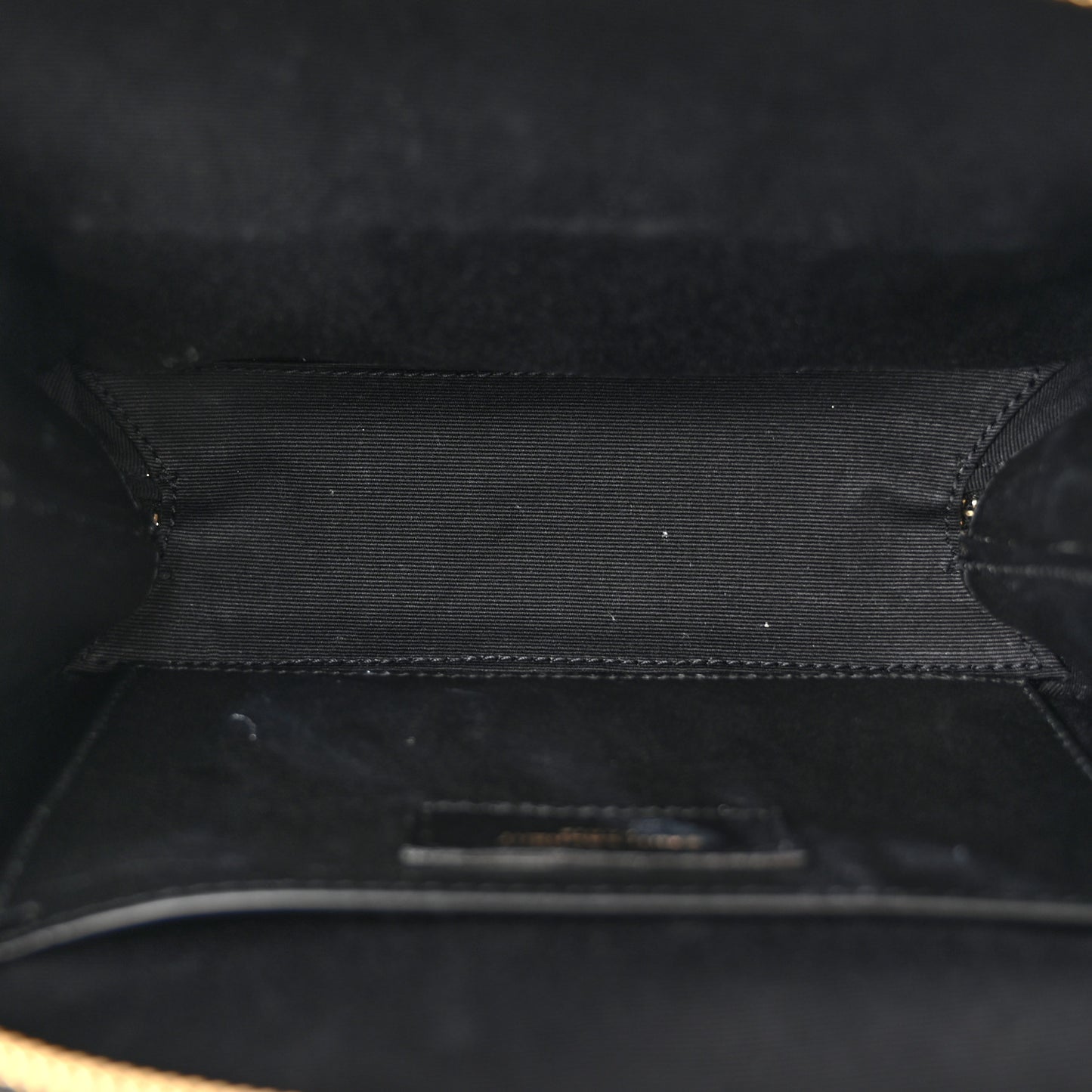 Grained De Poudre Matelasse Monogram Vicky Camera Bag Black