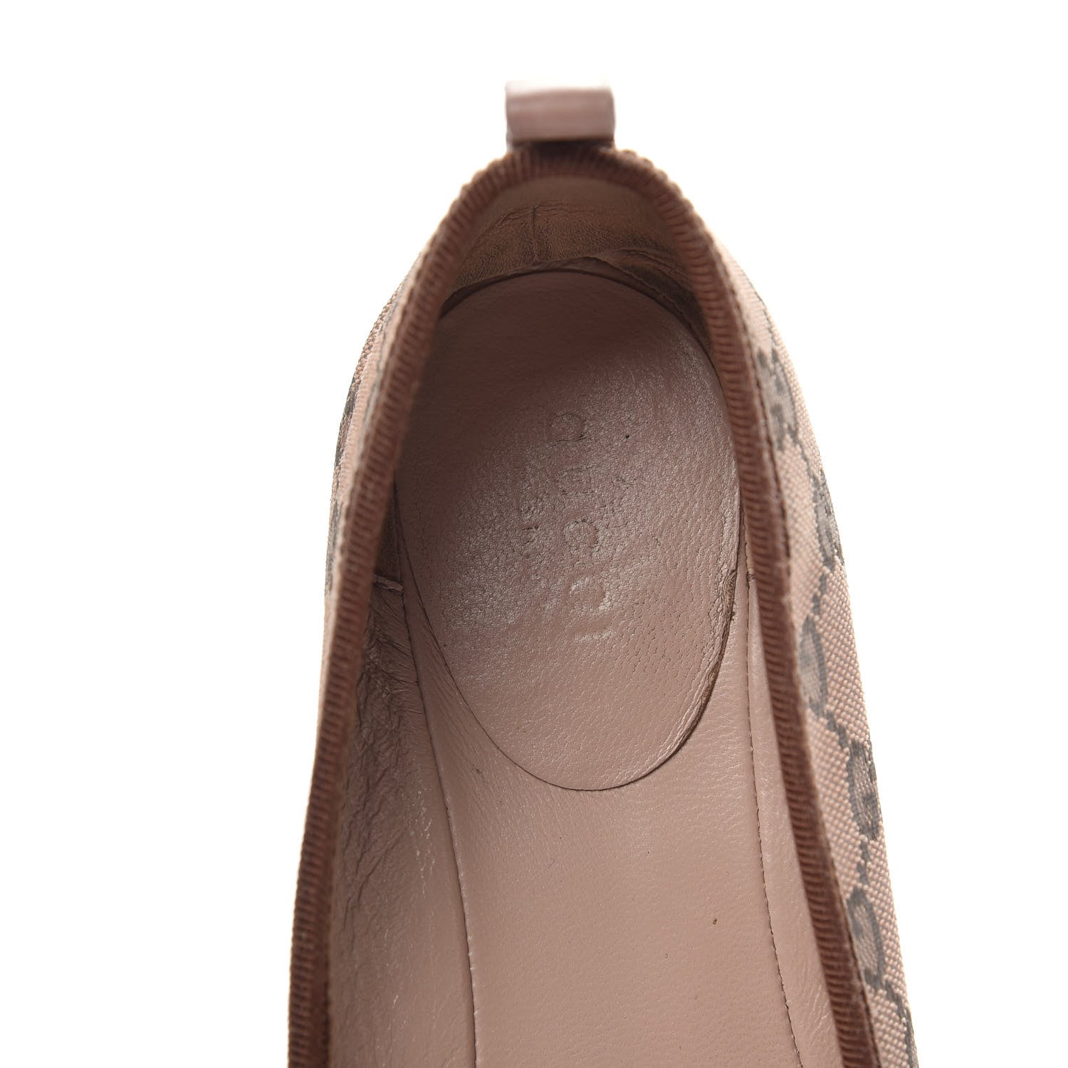 Gucci Monogram Ballet Flats 37.5 Dark Brown 6 of 10