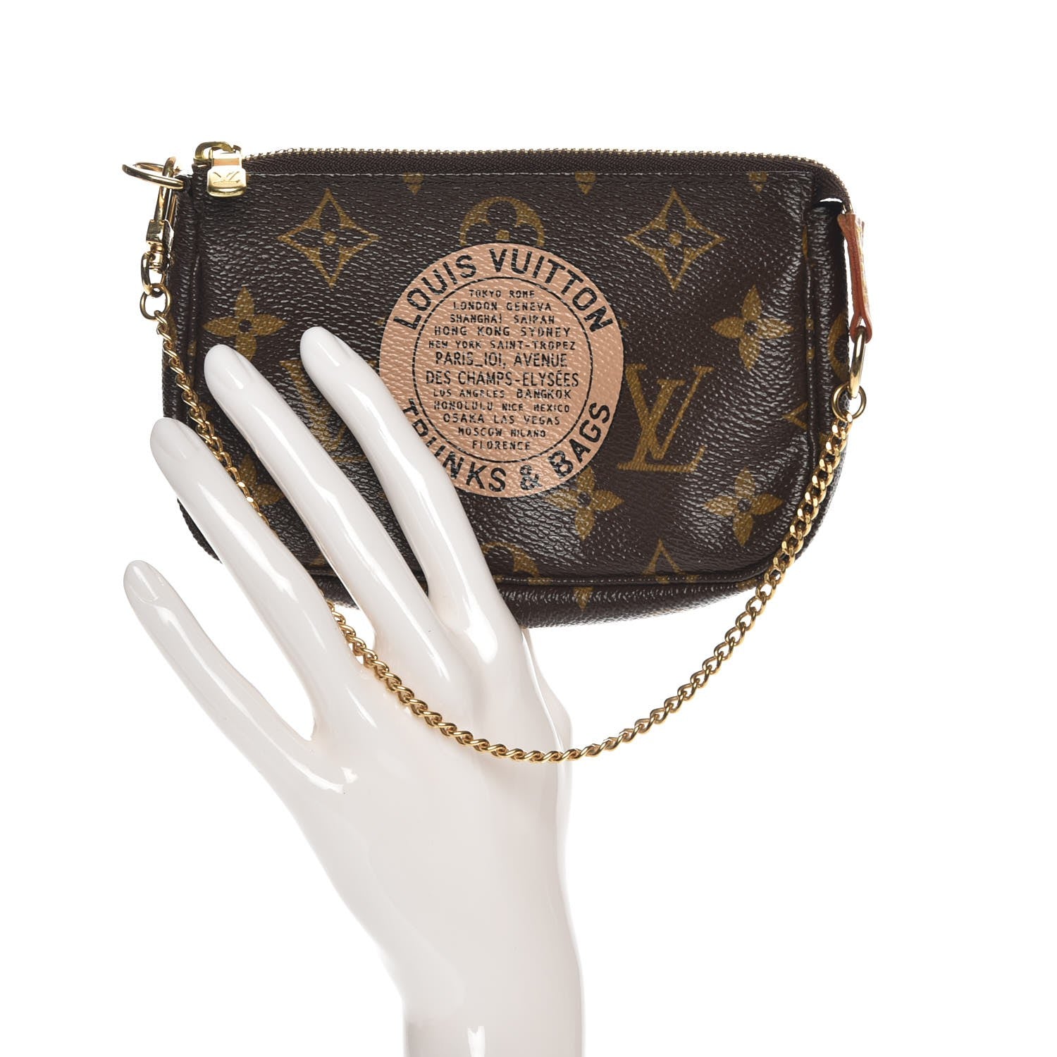 Louis Vuitton Monogram Complice Trunks and Bags Mini Pochette Accessories Beige 2 of 7