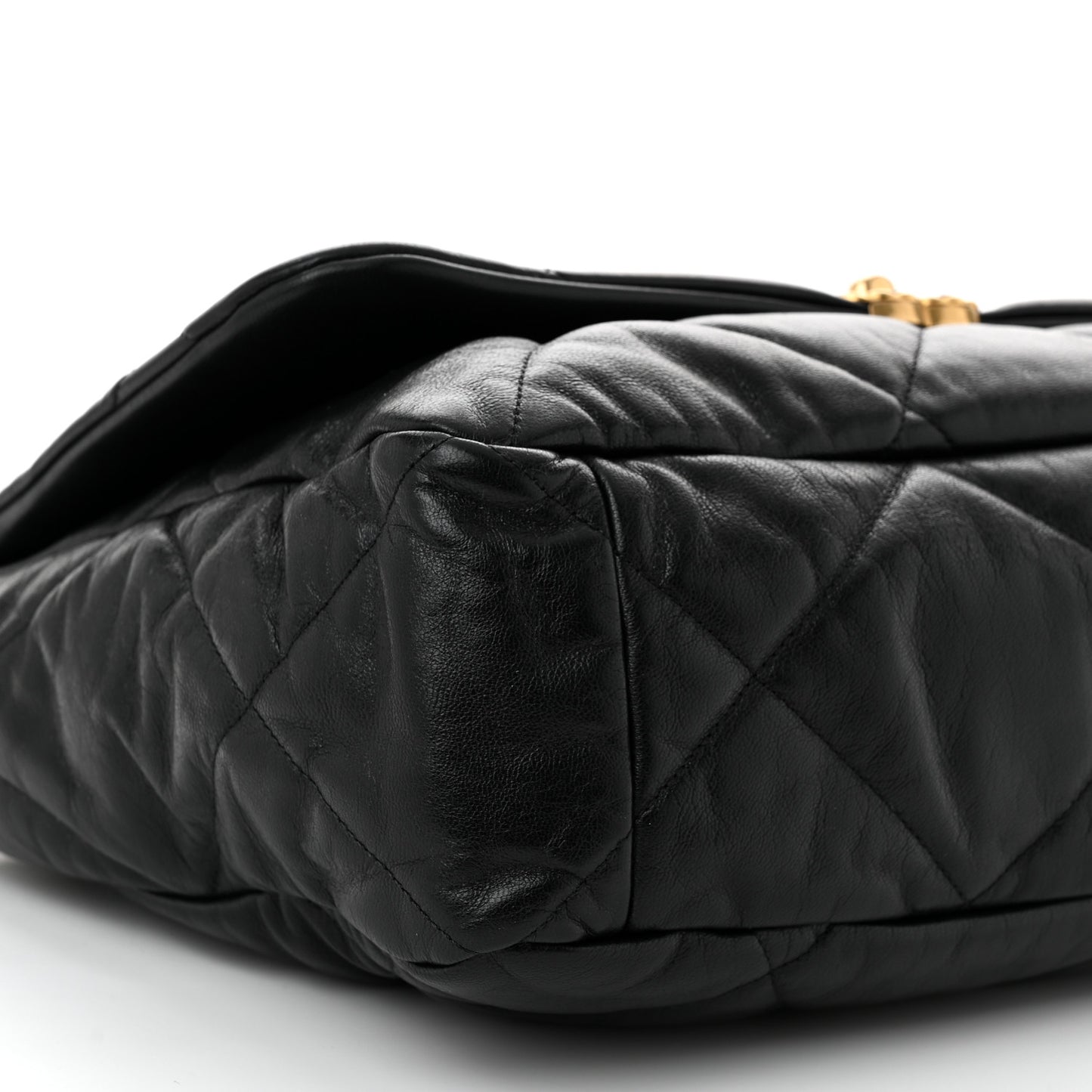 Goatskin Quilted Maxi Chanel 19 Flap Black