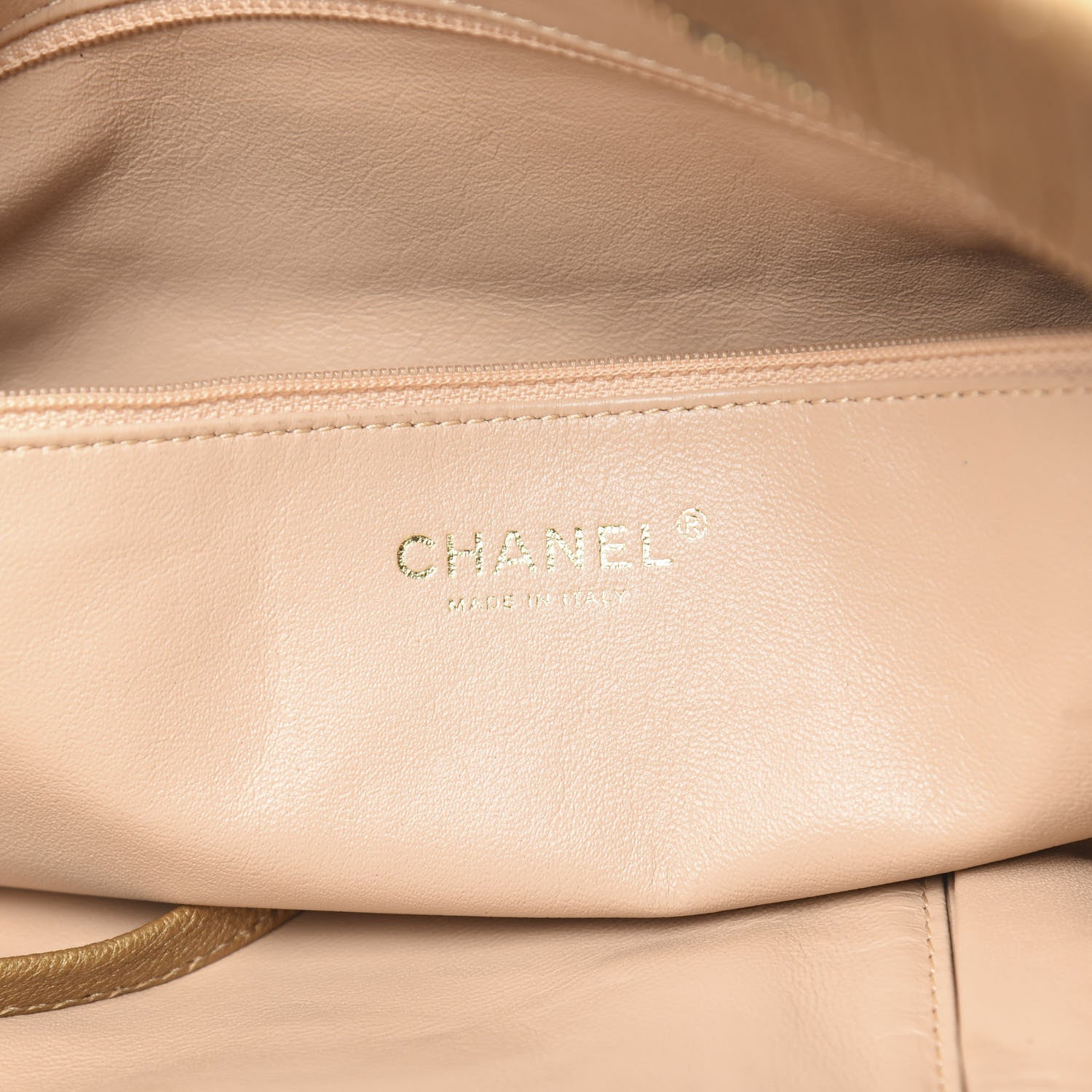 Chanel Metallic Goatskin Luxe Ligne Tote Gold 6 of 11