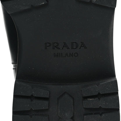Prada Spazzolato Metal Triangle Logo 50mm Chelsea Boots 37 Black 7 of 11