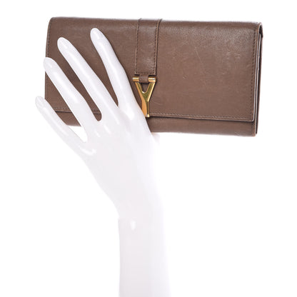 Saint Laurent Calfskin Classic Y Ligne Wallet Light Brown 2 of 12