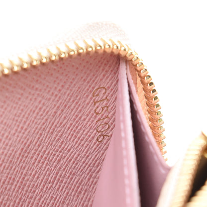 Louis Vuitton Damier Azur Clemence Wallet Rose Ballerine 7 of 9