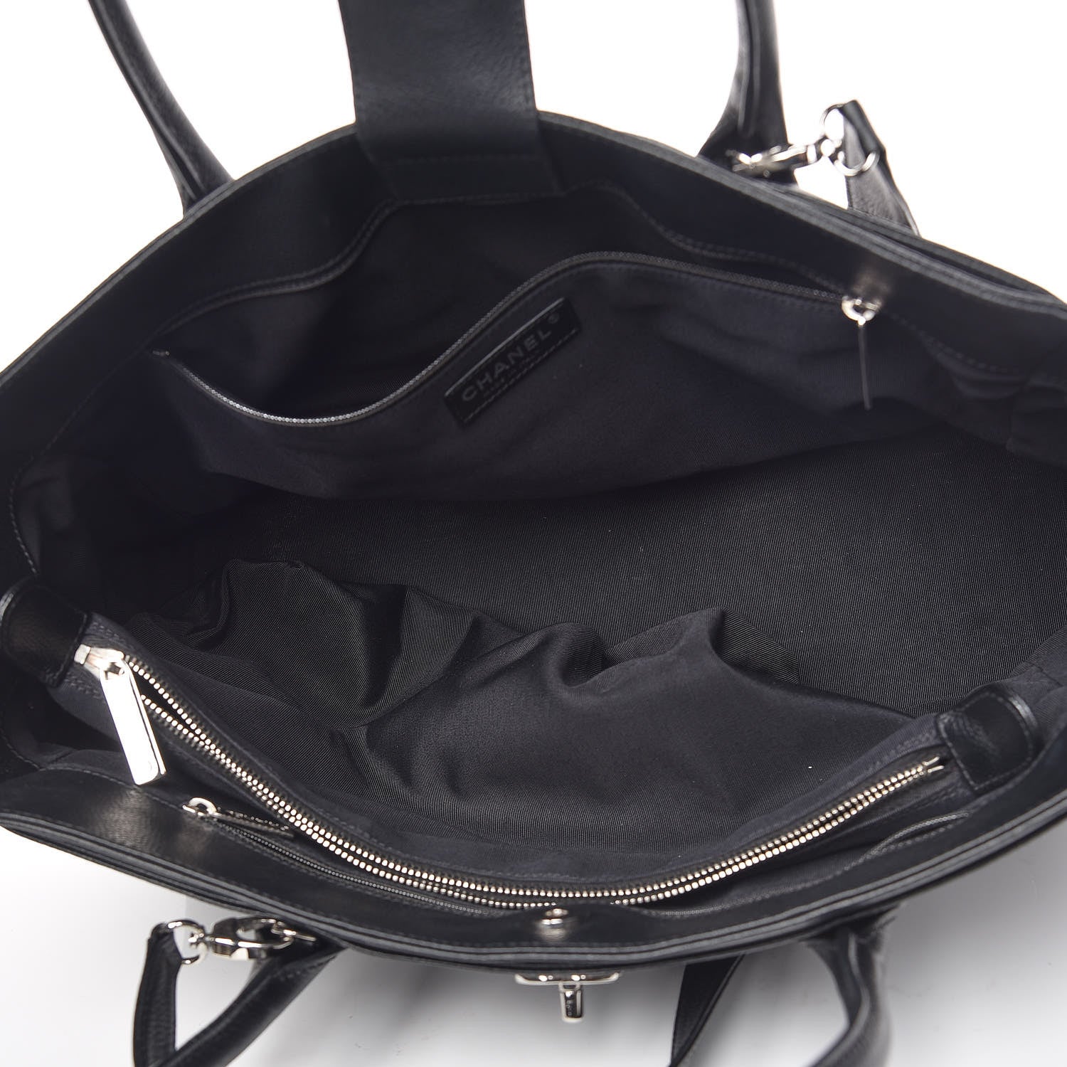 Chanel Calfskin Cerf Executive Shopper Tote Black 5 of 14