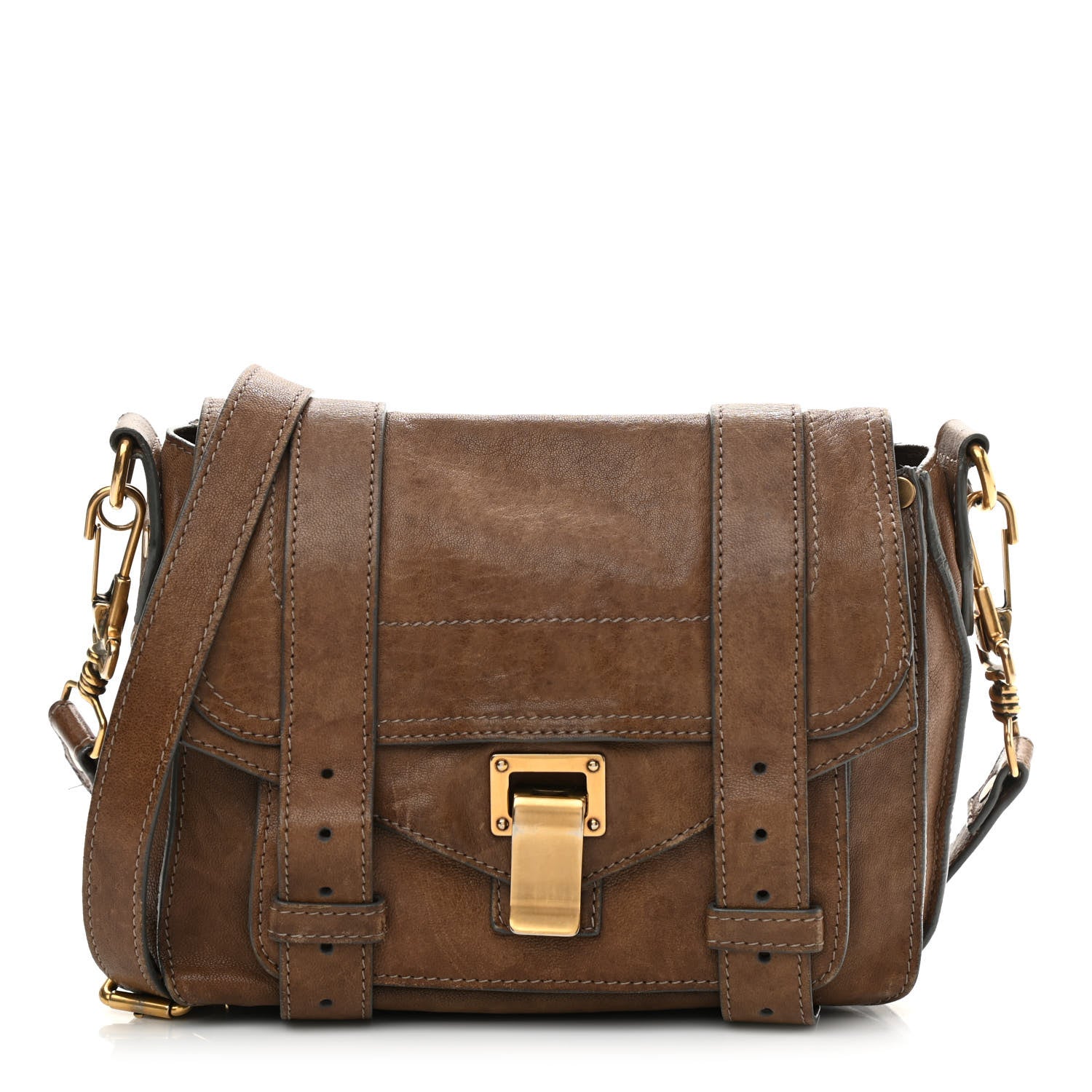 Proenza Schouler Lambskin PS1 Mini Pouch Messenger Bag Saddle 1 of 18