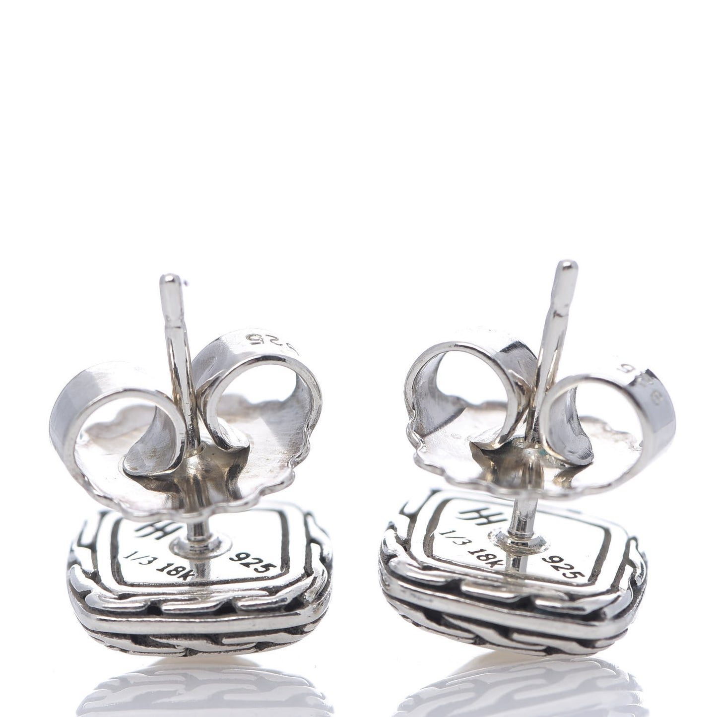 Sterling Silver 18K Yellow Gold Classic Chain Heritage Earrings