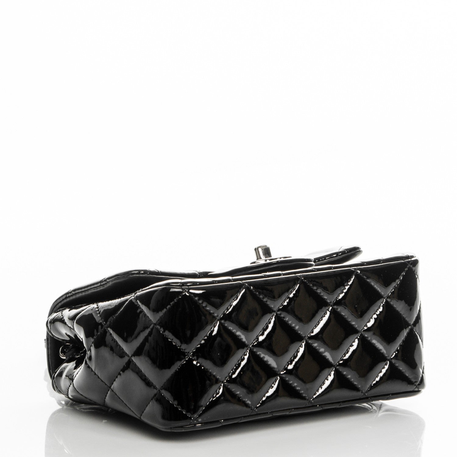 Chanel Patent Calfskin Quilted Mini Square Flap Black 4 of 7