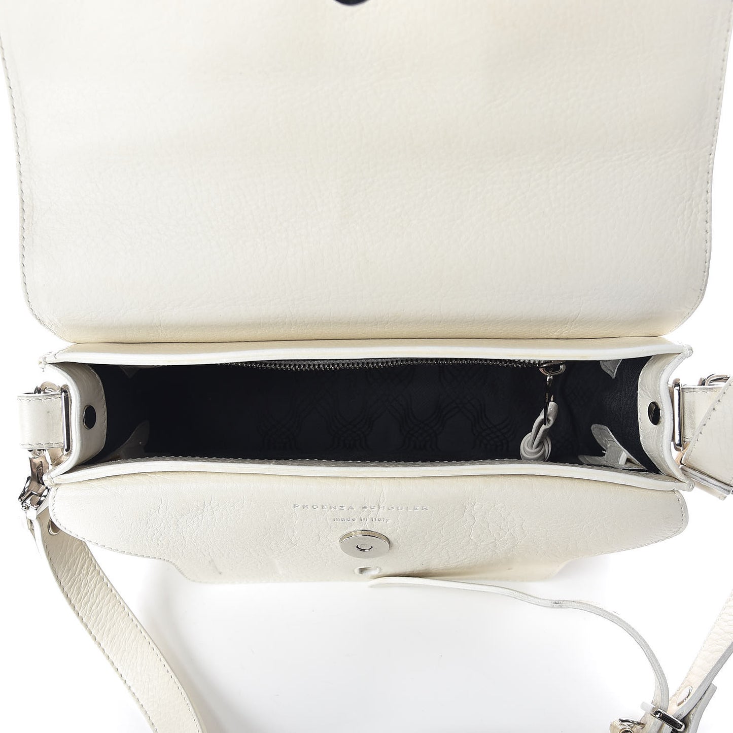 Calfskin Mini PS11 Classic Shoulder Bag White