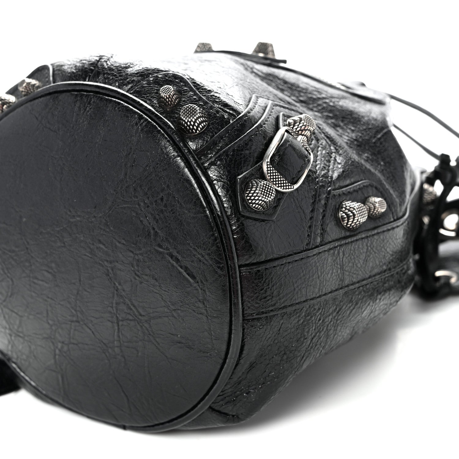 Balenciaga Agneau Arena Le Cagole Bucket Bag XS Black 9 of 9