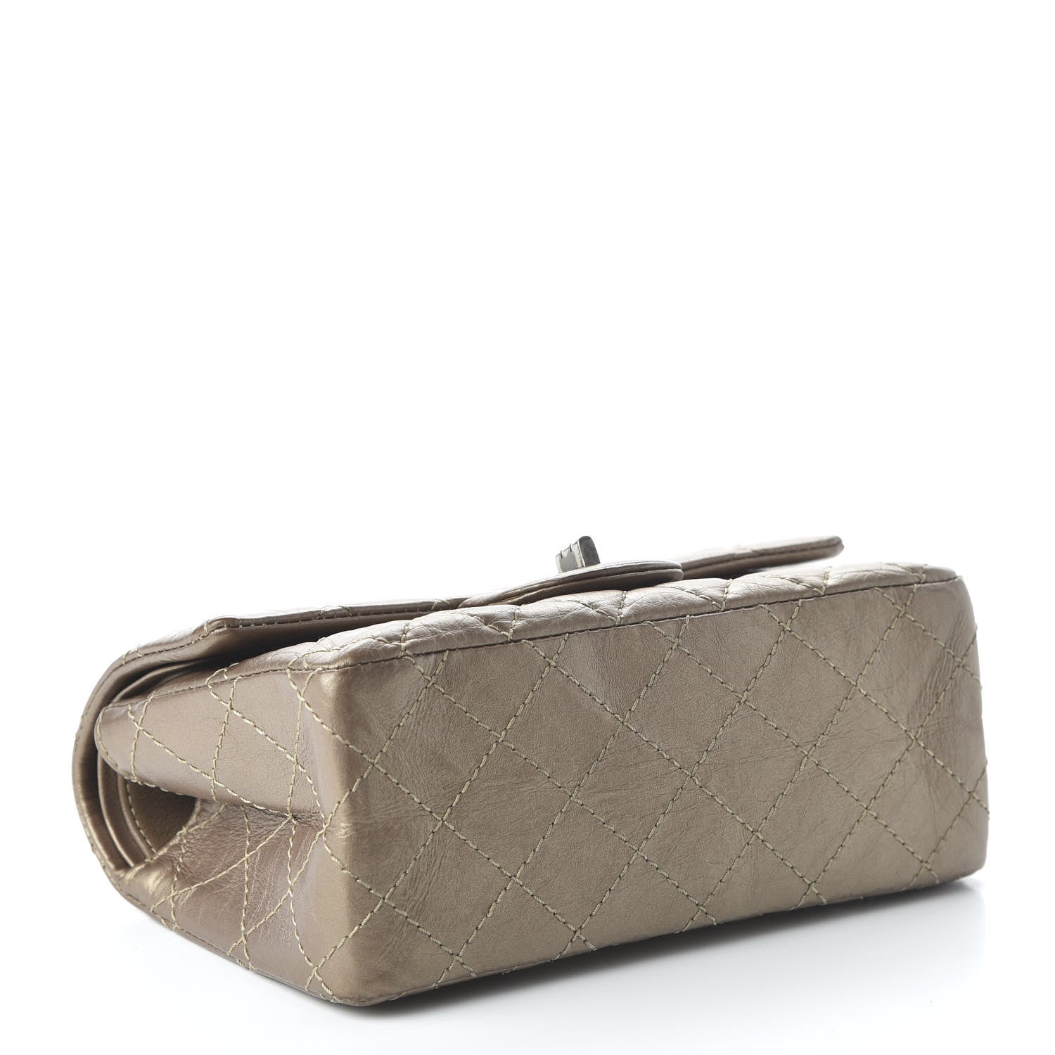 Chanel Metallic Calfskin Quilted 2.55 Reissue 224 Flap Gold 4 of 10