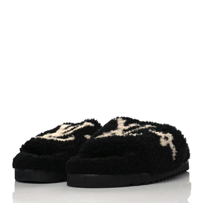 Louis Vuitton Shearling Paseo Flat Comfort Mule 39 Black 3 of 8