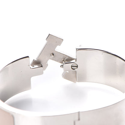 Hermes Enamel Wide Clic Clac H Bracelet PM Beige Rose 4 of 5