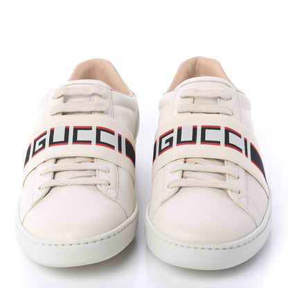Gucci Calfskin Stripe Womens New Ace Sneakers 40 New Mystic White Ecru Red Flame 2 of 10
