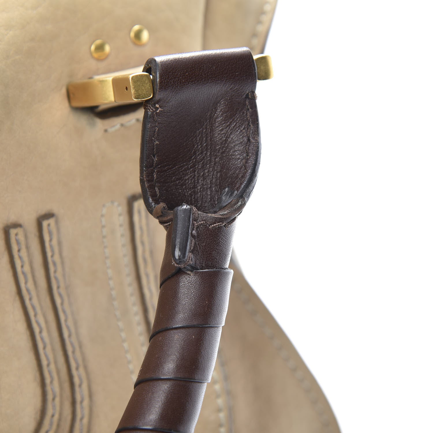 Chloe Nubuck Medium Marcie Satchel Greige 17 of 17