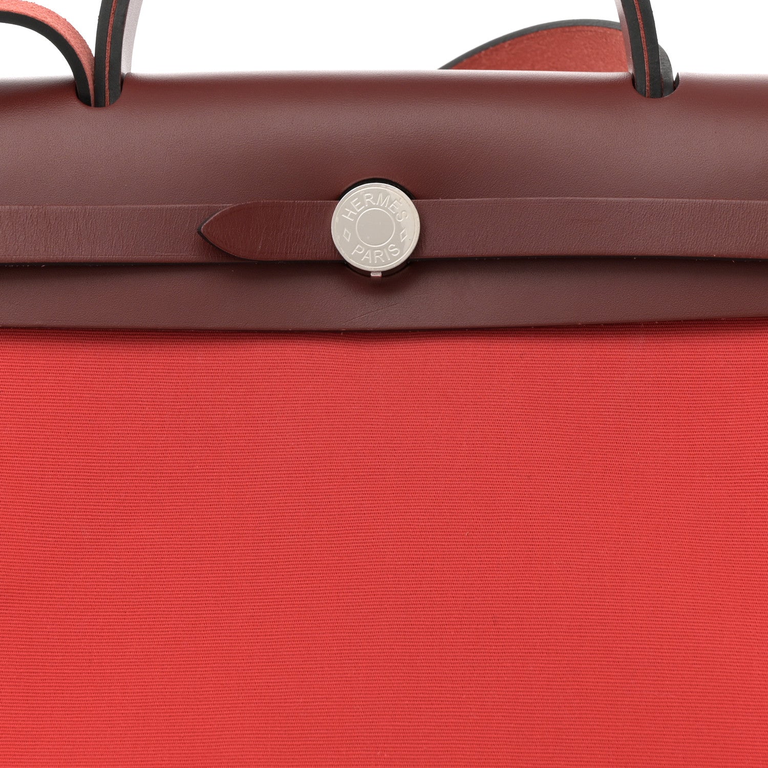 Hermes Toile Officier Vache Hunter Herbag Zip Retourne 31 PM Bougainvillea Rouge H 9 of 15