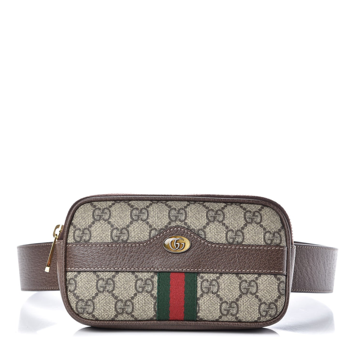 GG Supreme Monogram Ophidia Belted iPhone Case 85 34 Dark Brown