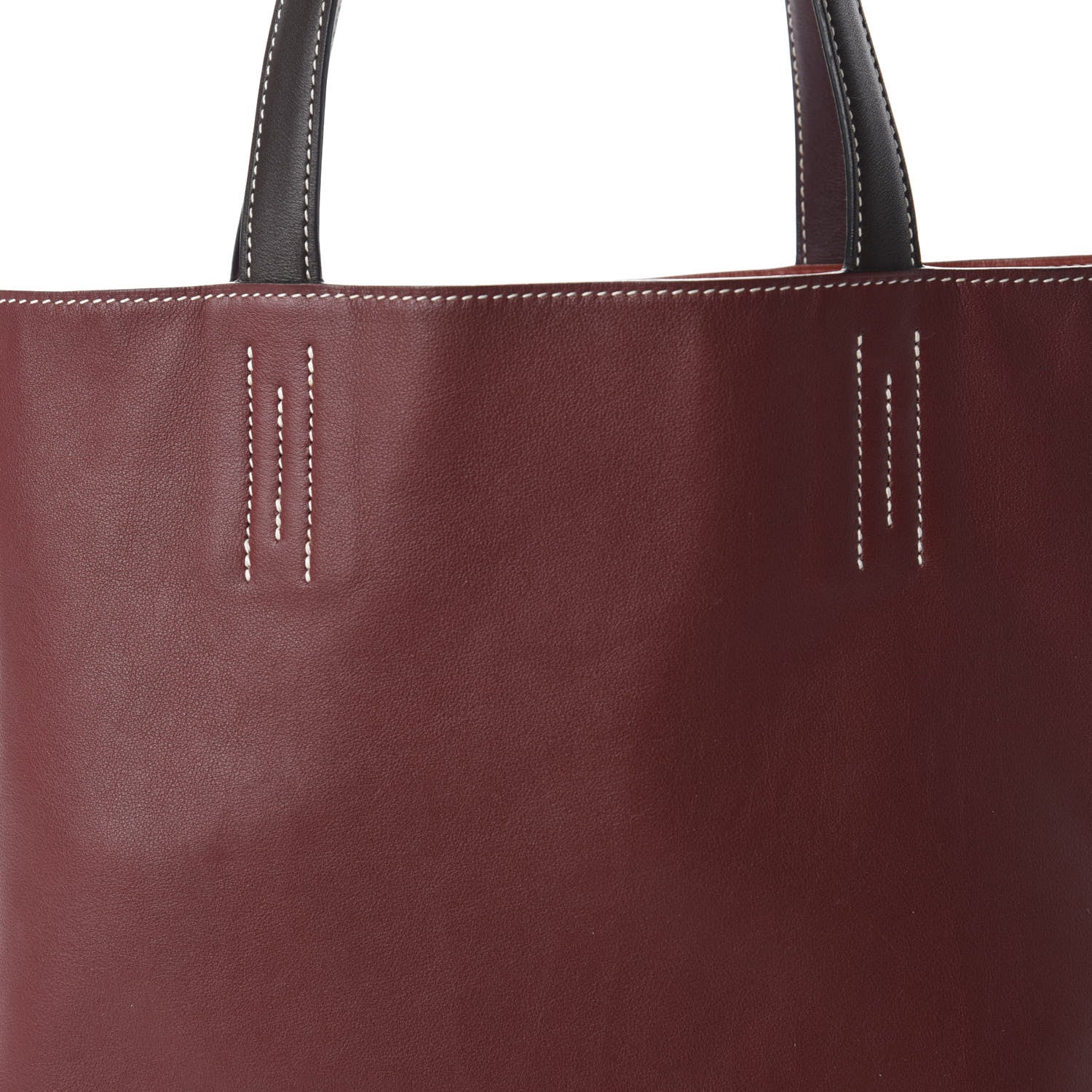 Hermes Veau Sikkim Swift Double Sens 30 Reversible Tote Ebene Rouge H Brique Prune 20 of 21
