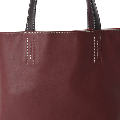 Hermes Veau Sikkim Swift Double Sens 30 Reversible Tote Ebene Rouge H Brique Prune 20 of 21