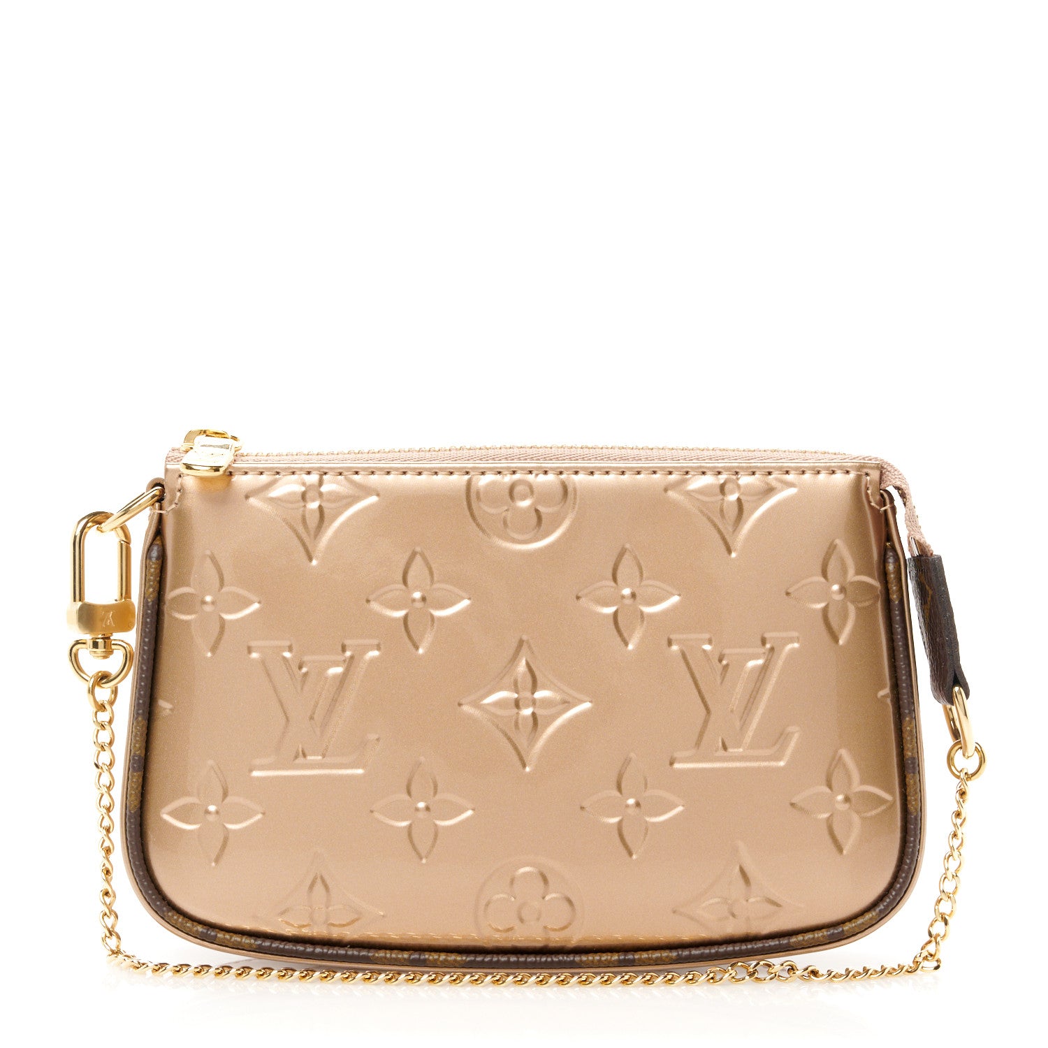 Louis Vuitton Metallic Vernis Mini Pochette Accessories Rose Gold 1 of 10