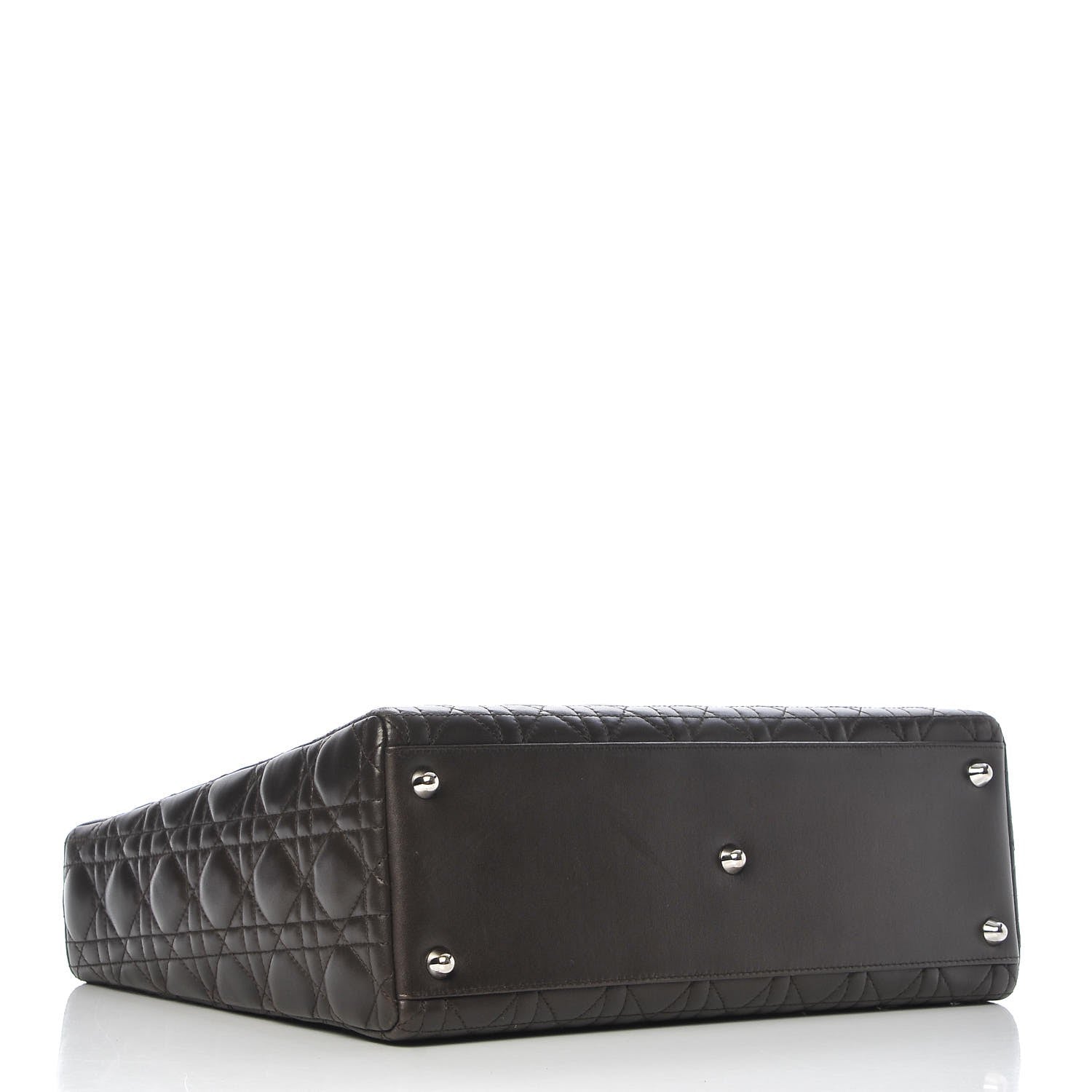 Christian Dior Lambskin Cannage Large Lady Dior Dark Brown 5 of 11