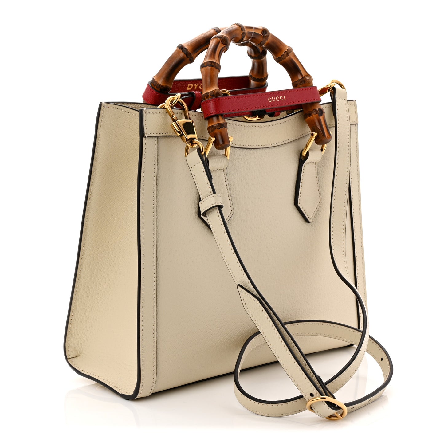 Wonka Grain Calfskin Medium Diana Tote Bag Mystic White