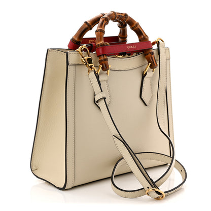 Gucci Wonka Grain Calfskin Medium Diana Tote Bag Mystic White 3 of 11