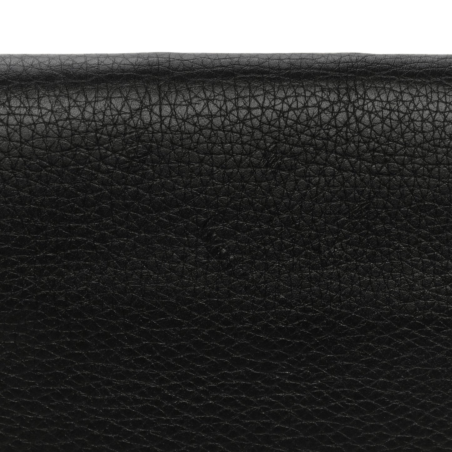 Pebbled Calfskin Medium Soho Clutch Black