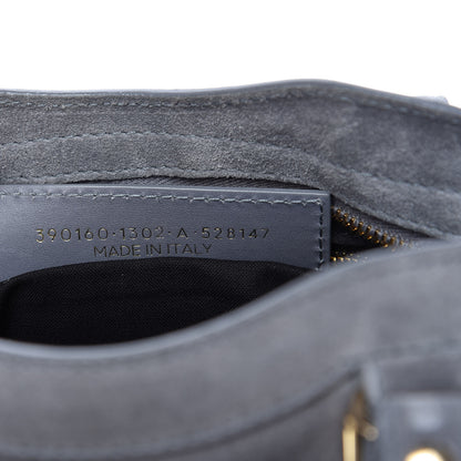 Balenciaga Baby Daim Suede Gold Metallic Edge Hardware Mini City Gris Plomb 9 of 9