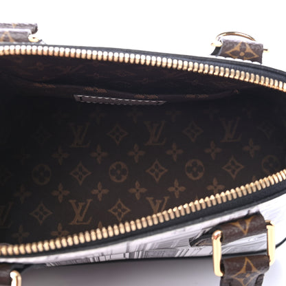 Louis Vuitton X FORNASETTI Calfskin Architettura Alma BB Black White 4 of 5