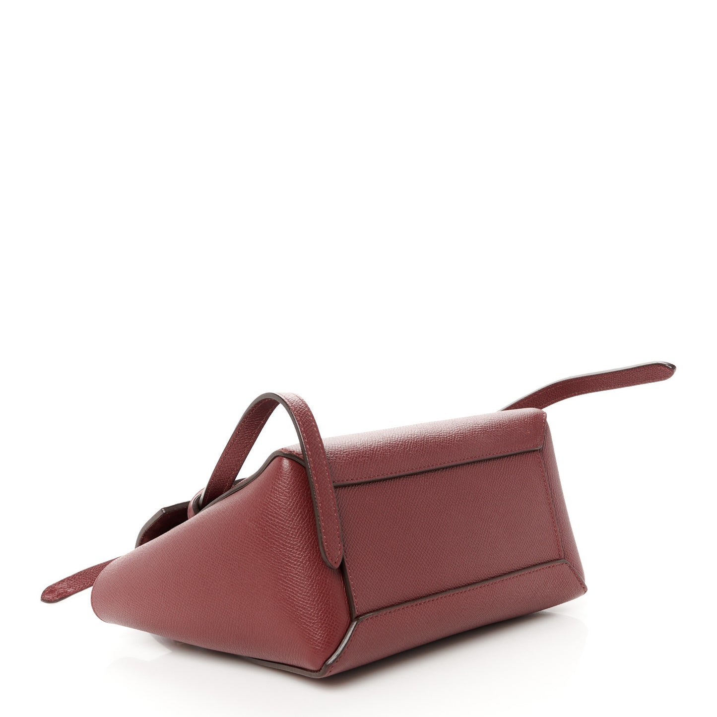 Grained Calfskin Nano Belt Bag Light Burgundy