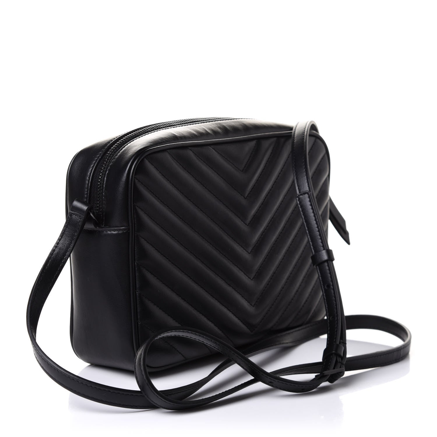 Saint Laurent Calfskin Matelasse Monogram Lou Camera Bag Black 3 of 10