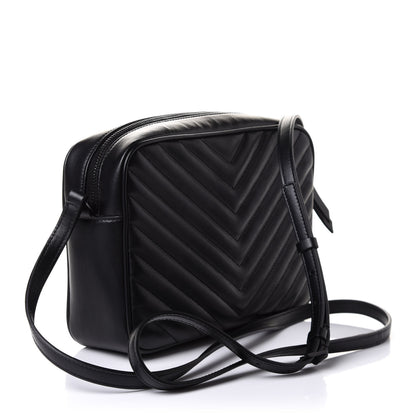 Saint Laurent Calfskin Matelasse Monogram Lou Camera Bag Black 3 of 10