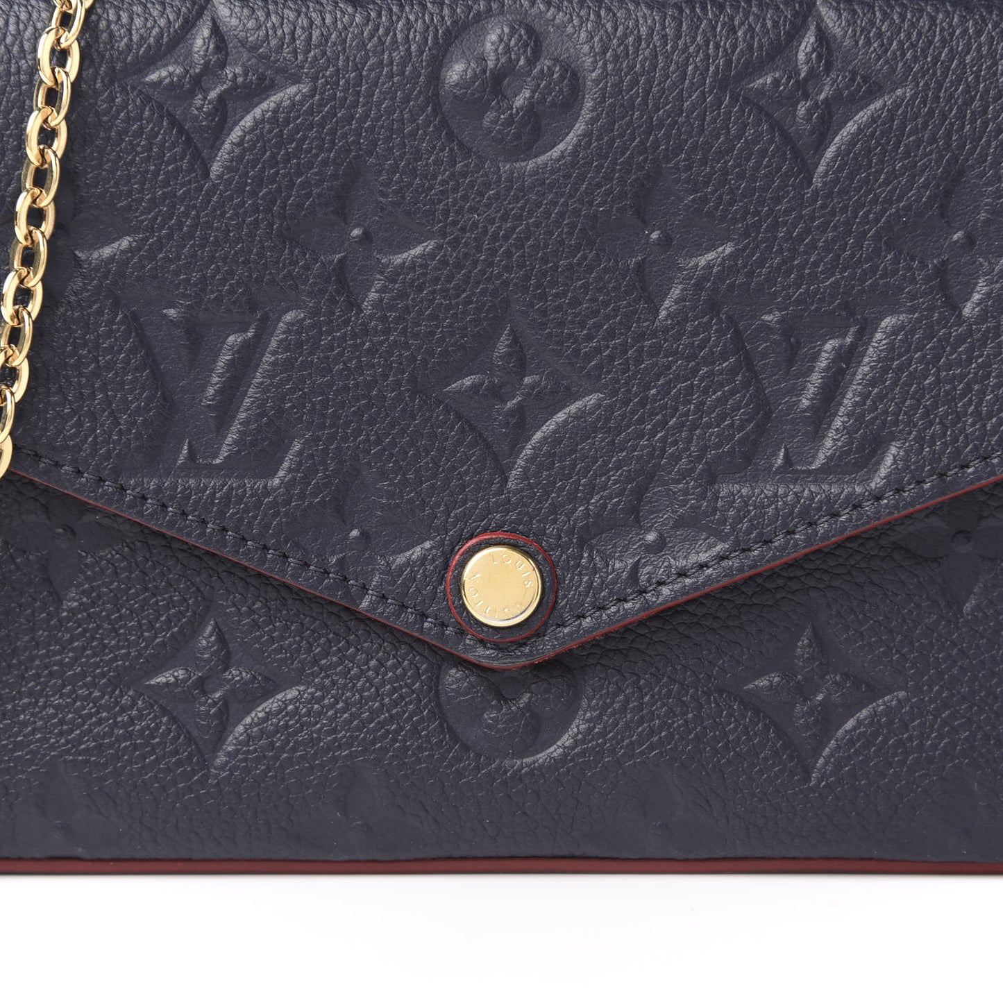 Empreinte Pochette Felicie Chain Wallet Marine Rouge