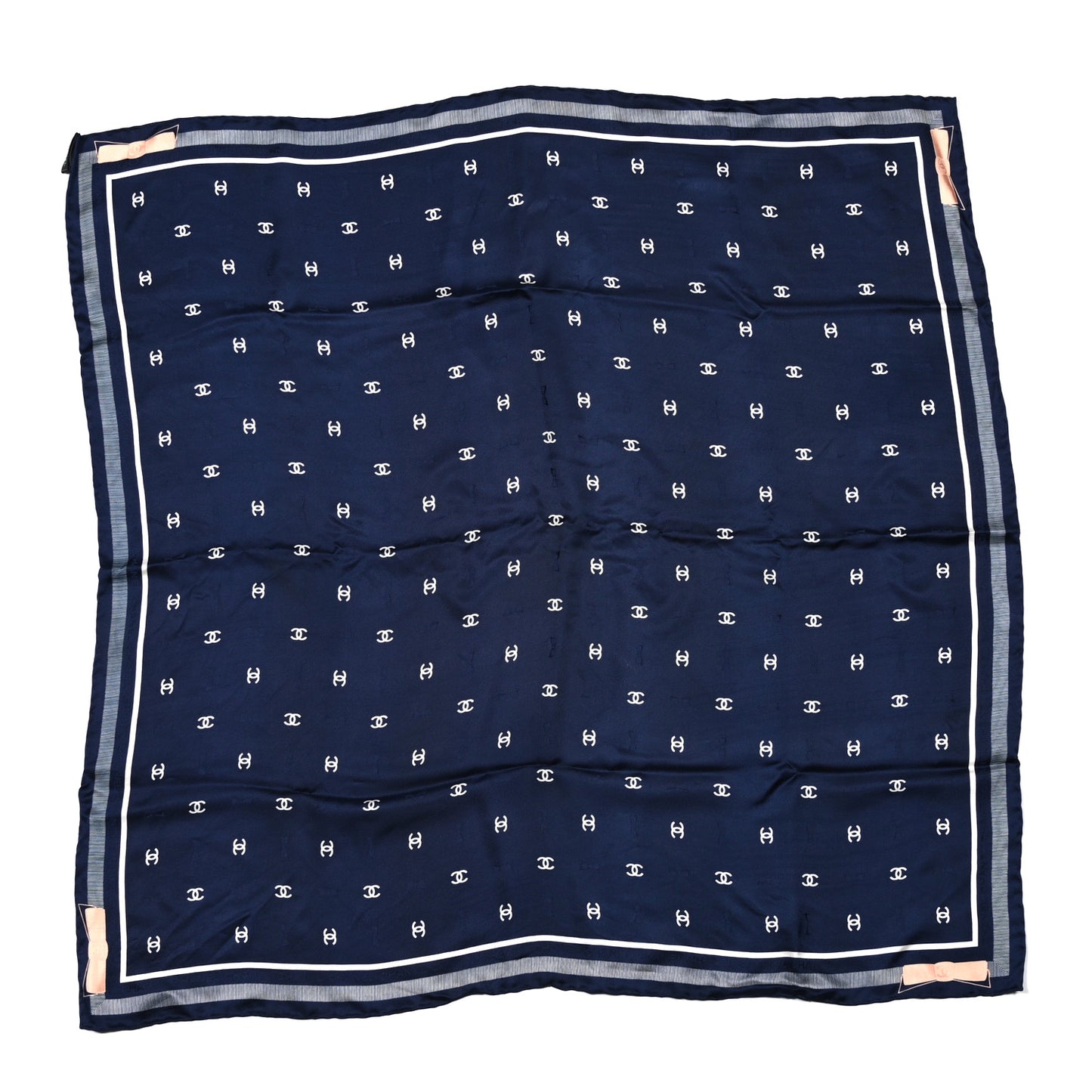 Silk Bow CC Square Scarf Blue Multicolor