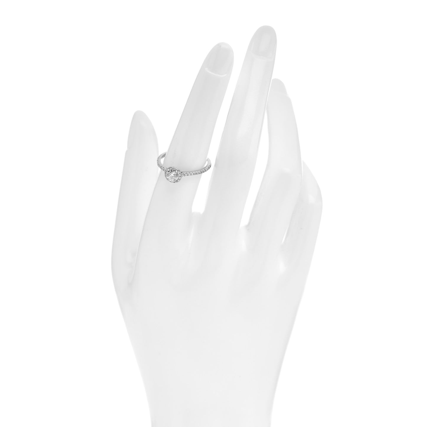 Platinum Diamond .38ct Soleste Round Engagement Ring 54 7