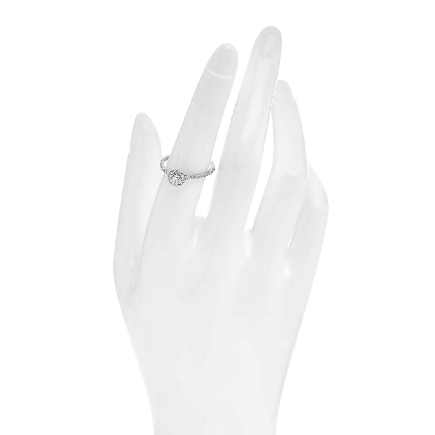 Tiffany Platinum Diamond .38ct Soleste Round Engagement Ring 54 7 3 of 6