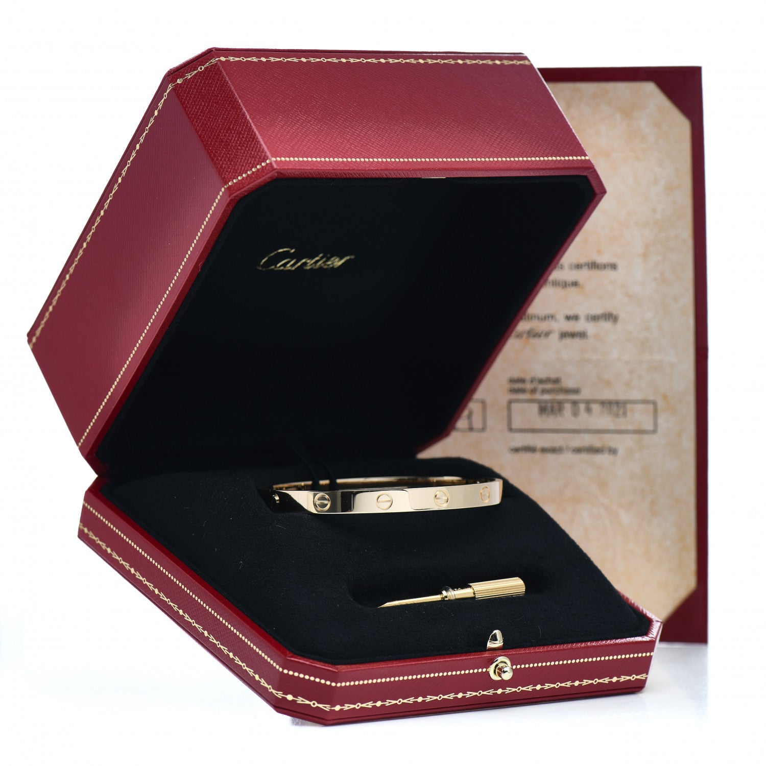 Cartier 18K Yellow Gold LOVE Bracelet 19 5 of 5