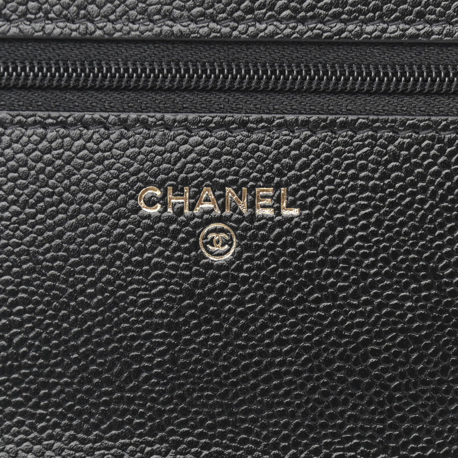 Chanel Caviar Quilted Chain CC Wallet On Chain WOC Black 6 of 12