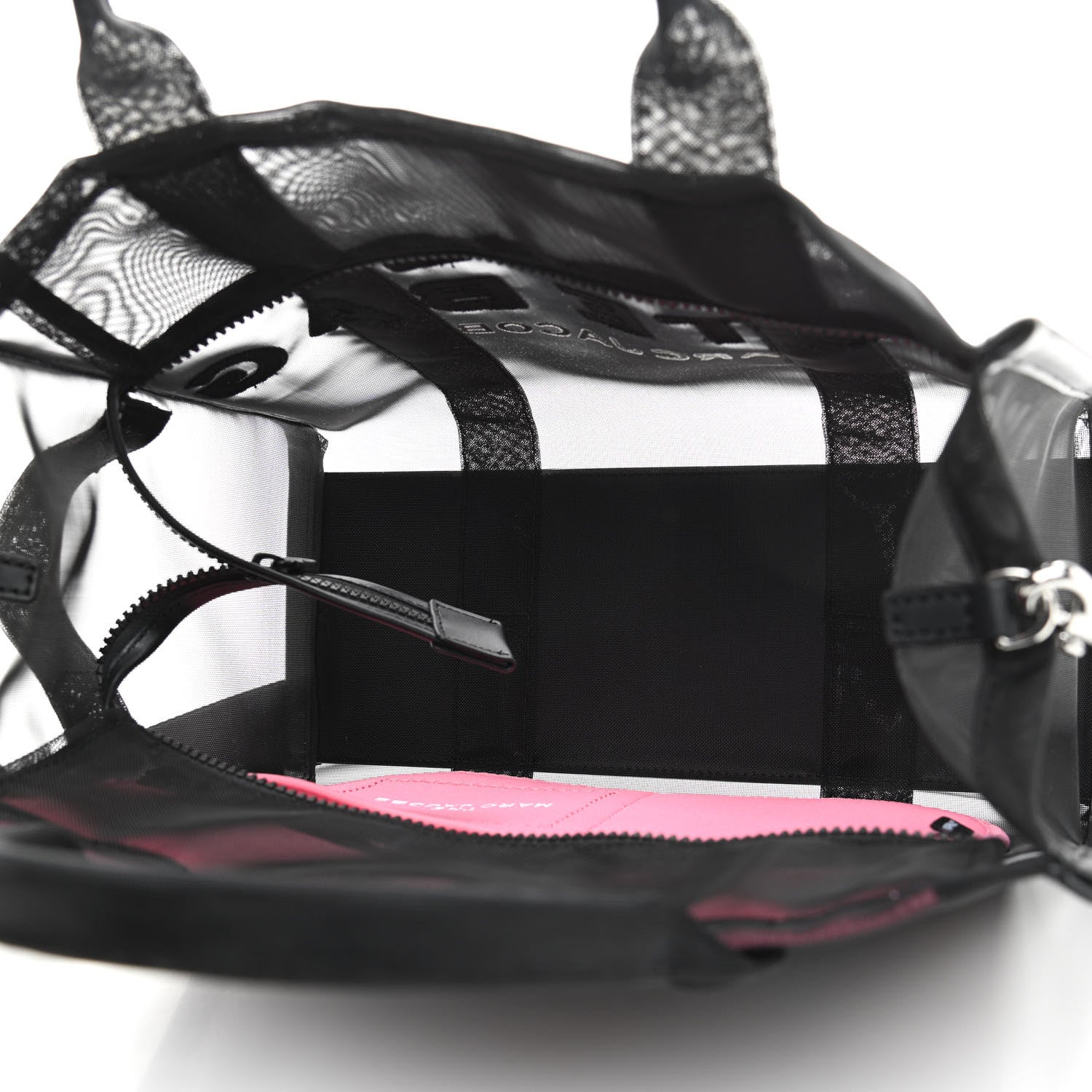 Marc Jacobs Nylon The Mesh Medium Tote Bag Black Pink 5 of 11